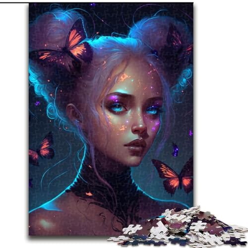 Puzzle 1000 Teile, Charmantes Mädchen, Puzzlegröße 50x75cm, Denksportaufgabe, interaktives Familienspiel, geeignet für Kinder ab 14 Jahren von ZKYUBEK