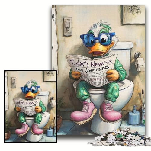 Puzzle 1000 Teile, Elefant geht auf die Toilette, Unmögliches Puzzle für Erwachsene, 50x75cm, Geburtstagsgeschenkidee, herausforderndes Denkspiel Puzzle 1000 Teile, Elefant geht auf die Toilette, Unmögliches Puzzle für Erwachsene, 50x75cm, Geburtstagsgeschenkidee, herausforderndes Denkspiel von ZKYUBEK