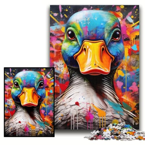 Puzzle 1000 Teile, Enten-Graffiti, Papppuzzle für Erwachsene, 26x38cm, anspruchsvolles Denkspiel für Teenager, unterhaltsames interaktives Spiel für die ganze Familie Puzzle 1000 Teile, Enten-Graffiti, Papppuzzle für Erwachsene, 26x38cm, anspruchsvolles Denkspiel für Teenager, unterhaltsames interaktives Spiel für die ganze Familie von ZKYUBEK