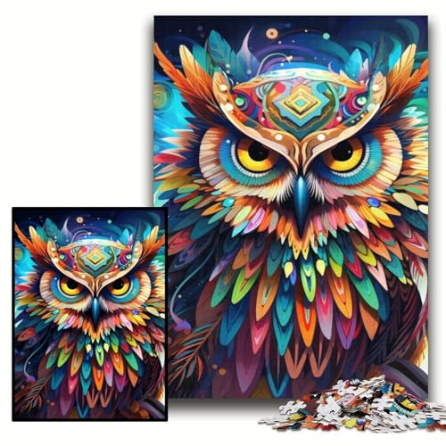 Puzzle 1000 Teile, Eule, Unmögliches Puzzle für Erwachsene, 50x75cm, Geburtstagsgeschenkidee, Herausforderndes Denkspiel Puzzle 1000 Teile, Eule, Unmögliches Puzzle für Erwachsene, 50x75cm, Geburtstagsgeschenkidee, Herausforderndes Denkspiel von ZKYUBEK