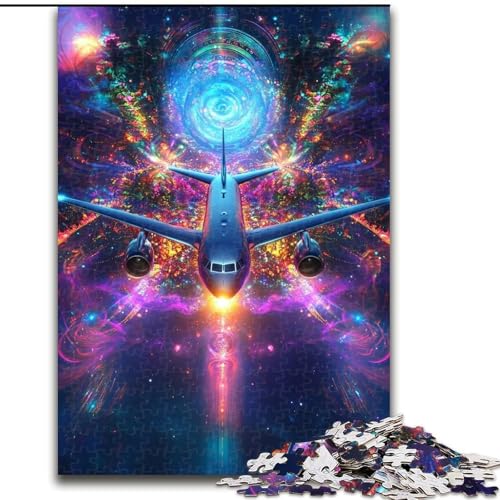 Puzzle 1000 Teile, Farbflugzeug-Puzzle, 26x38cm, Denksportaufgabe, interaktives Familienspiel, geeignet für Kinder ab 14 Jahren von ZKYUBEK