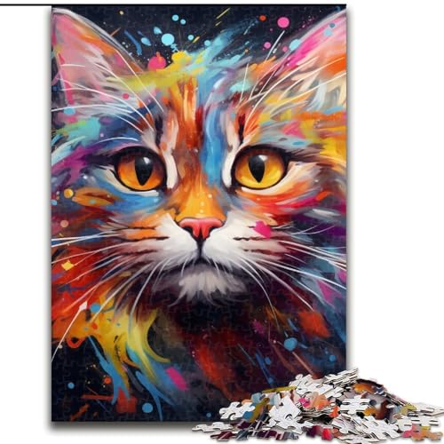Puzzle 1000 Teile, Farbkatze, Holzpuzzle, Größe 50x75cm, Weihnachten, Halloween, Ostern, Neujahr Puzzle 1000 Teile, Farbkatze, Holzpuzzle, Größe 50x75cm, Weihnachten, Halloween, Ostern, Neujahr von ZKYUBEK