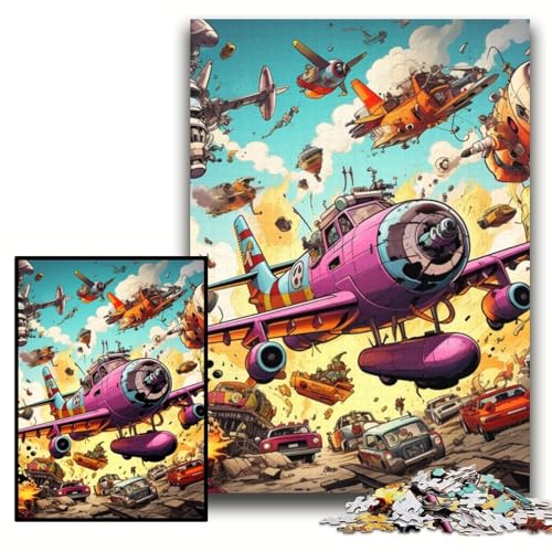 Puzzle 1000 Teile, Farbkunst, Flugzeug-Pappe, Puzzle für Erwachsene, 26x38cm, anspruchsvolles Denkspiel für Teenager, unterhaltsames interaktives Spiel für die ganze Familie Puzzle 1000 Teile, Farbkunst, Flugzeug-Pappe, Puzzle für Erwachsene, 26x38cm, anspruchsvolles Denkspiel für Teenager, unterhaltsames interaktives Spiel für die ganze Familie von ZKYUBEK