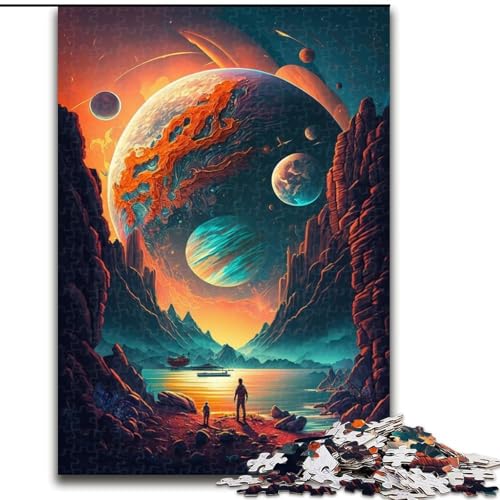 Puzzle 1000 Teile, Farbplaneten-Puzzle für Erwachsene, Größe 26x38cm, interaktives Familienspiel, Denksportaufgabe, Lernspielzeug Puzzle 1000 Teile, Farbplaneten-Puzzle für Erwachsene, Größe 26x38cm, interaktives Familienspiel, Denksportaufgabe, Lernspielzeug von ZKYUBEK