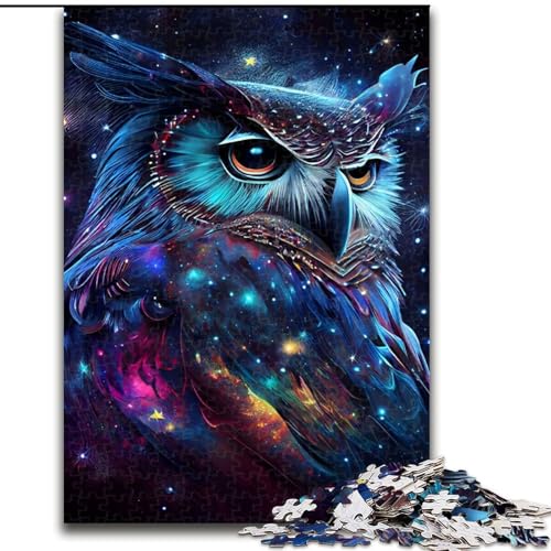 Puzzle 1000 Teile, Galaxie-Eule, Holzpuzzle für Erwachsene, Größe 50x75cm, für Teenager und Familien, perfekte DIY-Dekoration und knifflige Herausforderung Puzzle 1000 Teile, Galaxie-Eule, Holzpuzzle für Erwachsene, Größe 50x75cm, für Teenager und Familien, perfekte DIY-Dekoration und knifflige Herausforderung von ZKYUBEK