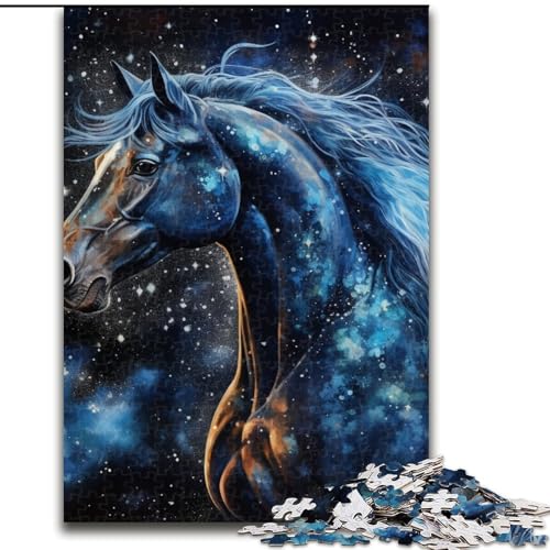 Puzzle 1000 Teile, Galaxien, Pferde, Puzzle für Erwachsene, Größe 50x75cm, Denksportaufgabe, Spiel für Erwachsene, interaktive Aktivität für die Familie von ZKYUBEK