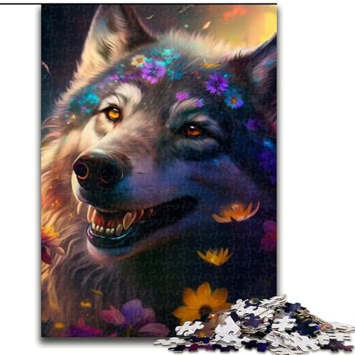 Puzzle 1000 Teile, Jigsaw Art Wolf, Papppuzzle für Erwachsene, Größe 26x38cm, Heimdekoration und Urlaubsspaß von ZKYUBEK