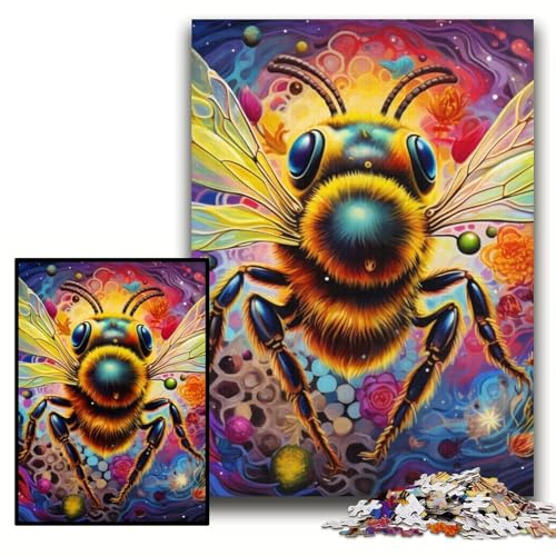 Puzzle 1000 Teile, Jigsaw Bee, Unmögliches Puzzle für Erwachsene, 26x38cm, Geburtstagsgeschenkidee, herausforderndes Denkspiel Puzzle 1000 Teile, Jigsaw Bee, Unmögliches Puzzle für Erwachsene, 26x38cm, Geburtstagsgeschenkidee, herausforderndes Denkspiel von ZKYUBEK