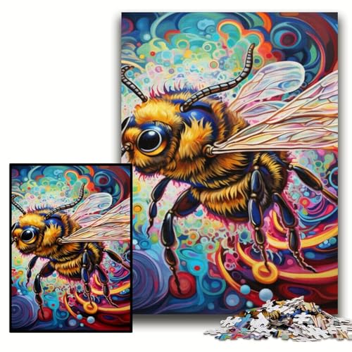 Puzzle 1000 Teile, Jigsaw Bee, Unmögliches Puzzle für Erwachsene, 50x75cm, Geburtstagsgeschenkidee, herausforderndes Denkspiel Puzzle 1000 Teile, Jigsaw Bee, Unmögliches Puzzle für Erwachsene, 50x75cm, Geburtstagsgeschenkidee, herausforderndes Denkspiel von ZKYUBEK