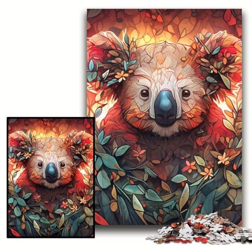 Puzzle 1000 Teile, Koala, Holzpuzzle für Erwachsene, 50x75cm, DIY-Geschenk zur Heimdekoration, Denkspiel Puzzle 1000 Teile, Koala, Holzpuzzle für Erwachsene, 50x75cm, DIY-Geschenk zur Heimdekoration, Denkspiel von ZKYUBEK