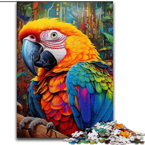 Puzzle 1000 Teile, Kunst-Papagei-Puzzle für Erwachsene, Größe 50x75cm, Entspannung und Herausforderung, farbenfrohe Kunst zur Heimdekoration, Freunde Puzzle 1000 Teile, Kunst-Papagei-Puzzle für Erwachsene, Größe 50x75cm, Entspannung und Herausforderung, farbenfrohe Kunst zur Heimdekoration, Freunde von ZKYUBEK