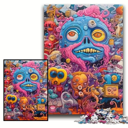 Puzzle 1000 Teile, Monstergruppe, Holzpuzzle für Erwachsene, 50x75cm, anspruchsvolles Denkspiel für Teenager, unterhaltsames interaktives Spiel für die ganze Familie Puzzle 1000 Teile, Monstergruppe, Holzpuzzle für Erwachsene, 50x75cm, anspruchsvolles Denkspiel für Teenager, unterhaltsames interaktives Spiel für die ganze Familie von ZKYUBEK