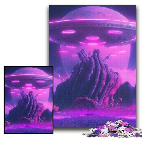 Puzzle 1000 Teile, Pink Planet, Unmögliches Puzzle für Erwachsene, 26x38cm, Geburtstagsgeschenkidee, herausforderndes Denkspiel Puzzle 1000 Teile, Pink Planet, Unmögliches Puzzle für Erwachsene, 26x38cm, Geburtstagsgeschenkidee, herausforderndes Denkspiel von ZKYUBEK