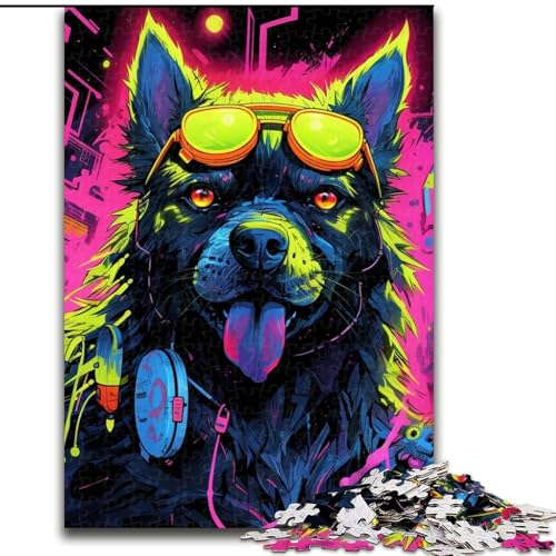 Puzzle 1000 Teile, Psychedelischer Pudel, Puzzle für Erwachsene, Größe 26x38cm, Denksportaufgabe, Spiel für Erwachsene, interaktive Aktivität für die Familie Puzzle 1000 Teile, Psychedelischer Pudel, Puzzle für Erwachsene, Größe 26x38cm, Denksportaufgabe, Spiel für Erwachsene, interaktive Aktivität für die Familie von ZKYUBEK