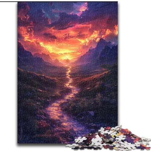 Puzzle 1000 Teile, Schöne Berge, Holzpuzzle für Erwachsene, Größe 50x75cm, für Reiseliebhaber und Paare, anspruchsvolles Spielzeug von ZKYUBEK