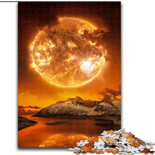 Puzzle 1000 Teile, Sonnenuntergang, Puzzle für Erwachsene, Größe 50x75cm, pädagogisches Denkspiel, künstlerische Heim- und Bürodekoration, ab 14 Jahren von ZKYUBEK