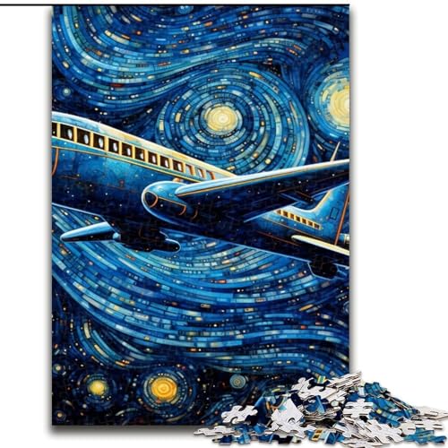 Puzzle 1000 Teile, Sternenhimmel, Flugzeug-Puzzle für Erwachsene, Größe 50x75cm, Denksportaufgabe, Spiel für Erwachsene, interaktive Familienaktivität von ZKYUBEK