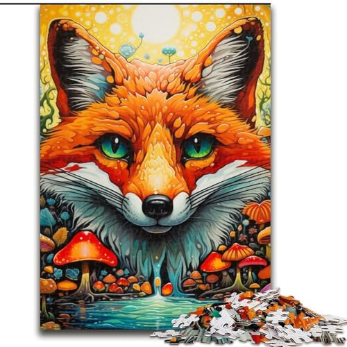 Puzzle 1000 Teile, Tierfüchse, Puzzle für Erwachsene, Größe 50x75cm, Denksportaufgabe, Spiel für Erwachsene, interaktive Aktivität für die Familie von ZKYUBEK