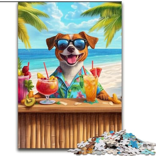 Puzzle 1000 Teile, Urlaubshund-Puzzle für Erwachsene, 26x38cm, interaktives Familienspiel, Denksportaufgabe, Lernspielzeug von ZKYUBEK