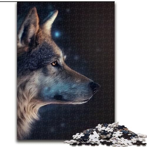 Puzzle 1000 Teile, Wolf-Puzzle aus Holz für Erwachsene, Größe 50x75cm, Heimdekoration und Urlaubsspaß Puzzle 1000 Teile, Wolf-Puzzle aus Holz für Erwachsene, Größe 50x75cm, Heimdekoration und Urlaubsspaß von ZKYUBEK
