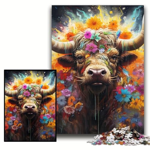 Puzzle 1000 Teile, Yak-Holzpuzzle für Erwachsene, 50x75cm, anspruchsvolles Denkspiel für Teenager, unterhaltsames interaktives Spiel für die ganze Familie Puzzle 1000 Teile, Yak-Holzpuzzle für Erwachsene, 50x75cm, anspruchsvolles Denkspiel für Teenager, unterhaltsames interaktives Spiel für die ganze Familie von ZKYUBEK