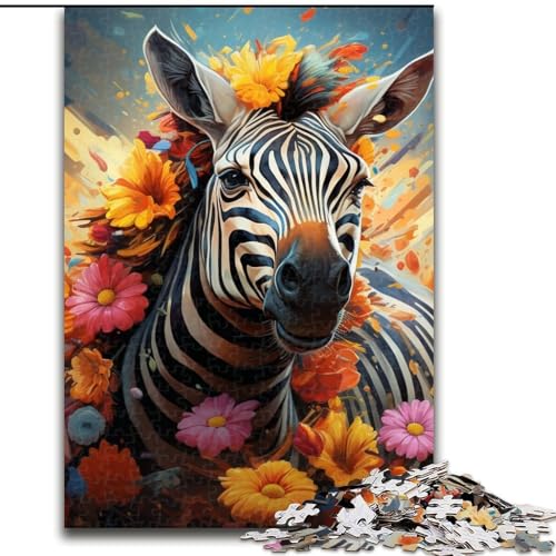 Puzzle 1000 Teile, Zebra, schwierige Puzzles für Erwachsene, Größe 26x38cm, anspruchsvolles DIY-Dekorationsspiel, interaktives Familienspielzeug von ZKYUBEK