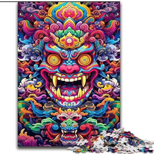 Puzzle 1000 Teile, farbenfrohes Kunst-Buddha-Puzzle für Erwachsene, Größe 26x38cm, perfekte Dekoration für Zuhause oder das Büro Puzzle 1000 Teile, farbenfrohes Kunst-Buddha-Puzzle für Erwachsene, Größe 26x38cm, perfekte Dekoration für Zuhause oder das Büro von ZKYUBEK