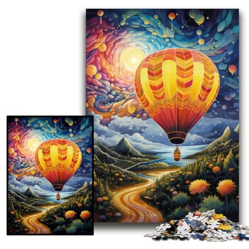 Puzzle 1000 Teile, farbenfrohes Kunst-Heißluftballon-Puzzle aus Karton für Erwachsene, 26x38cm, anspruchsvolles Denkspiel für Teenager, unterhaltsames interaktives Spiel für die ganze Familie Puzzle 1000 Teile, farbenfrohes Kunst-Heißluftballon-Puzzle aus Karton für Erwachsene, 26x38cm, anspruchsvolles Denkspiel für Teenager, unterhaltsames interaktives Spiel für die ganze Familie von ZKYUBEK