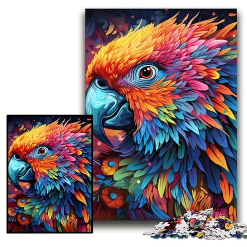 Puzzle 1000 Teile, farbenfrohes Kunst-Papagei-Puzzle aus Karton für Erwachsene, 26x38cm, anspruchsvolles Denkspiel für Teenager, unterhaltsames interaktives Spiel für die ganze Familie Puzzle 1000 Teile, farbenfrohes Kunst-Papagei-Puzzle aus Karton für Erwachsene, 26x38cm, anspruchsvolles Denkspiel für Teenager, unterhaltsames interaktives Spiel für die ganze Familie von ZKYUBEK