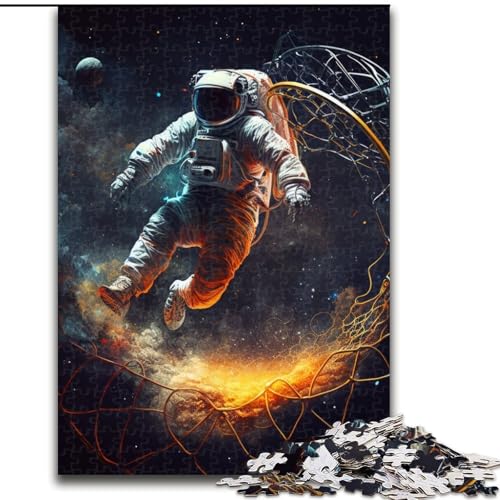 Puzzle 1000 Teile „Astronaut fährt Fahrrad“, Puzzle für Erwachsene, Größe 26x38cm, Teenager, Paare und Freunde zum Geburtstag, zu Weihnachten von ZKYUBEK