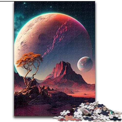 Puzzle 1000 Teile „Geheimnisvoller Planet“, Karton, Puzzlegröße 26x38cm, anspruchsvolles Denkspiel für Teenager, unterhaltsames interaktives Spiel für die ganze Familie von ZKYUBEK