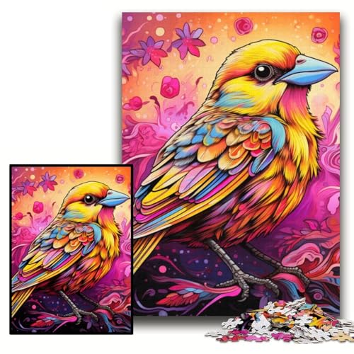 Puzzle 1000 Teile „Pink Sparrow“ aus Karton, Puzzle für Erwachsene, 26x38cm, anspruchsvolles Denkspiel für Teenager, unterhaltsames interaktives Spiel für die ganze Familie Puzzle 1000 Teile „Pink Sparrow“ aus Karton, Puzzle für Erwachsene, 26x38cm, anspruchsvolles Denkspiel für Teenager, unterhaltsames interaktives Spiel für die ganze Familie von ZKYUBEK