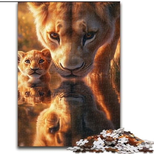 Puzzle 1000 Teile Afrikanische Löwenfamilie, 26x38cm, Denksportaufgabe, interaktives Familienspiel, geeignet für Kinder ab 14 Jahren Puzzle 1000 Teile Afrikanische Löwenfamilie, 26x38cm, Denksportaufgabe, interaktives Familienspiel, geeignet für Kinder ab 14 Jahren von ZKYUBEK