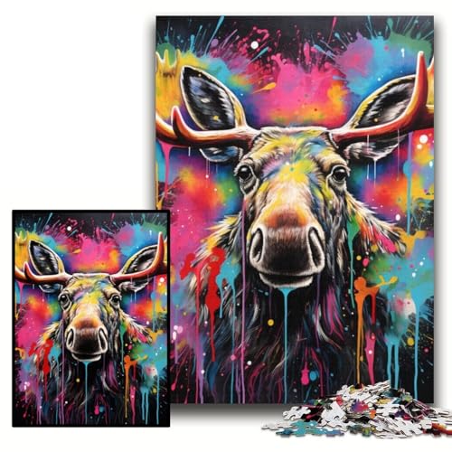 Puzzle 1000 Teile Alpaka-Kartonpuzzle für Erwachsene 26x38cm Anspruchsvolles Denkspiel für Teenager, Familienspaß Interaktives Spiel von ZKYUBEK