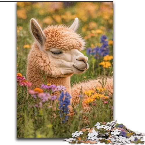 Puzzle 1000 Teile Alpaka-Puzzle für Erwachsene 26x38cm, pädagogisches Denkspiel, künstlerische Heim- und Bürodekoration, ab 14 Jahren von ZKYUBEK