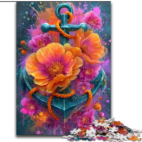 Puzzle 1000 Teile Anker und Blumen Puzzle 50X75CM Denksportaufgabe, Interaktives Familienspiel, Geeignet für Kinder ab 14 Jahren Puzzle 1000 Teile Anker und Blumen Puzzle 50X75CM Denksportaufgabe, Interaktives Familienspiel, Geeignet für Kinder ab 14 Jahren von ZKYUBEK