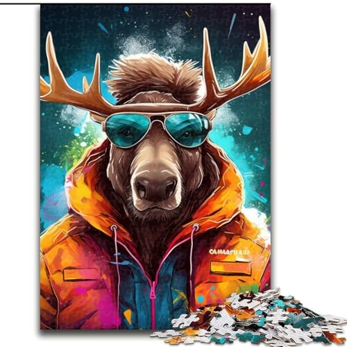 Puzzle 1000 Teile Art Moose Unmögliches Puzzle für Erwachsene, Größe 26x38cm, Denkspiel für Teenager und Familieninteraktion Puzzle 1000 Teile Art Moose Unmögliches Puzzle für Erwachsene, Größe 26x38cm, Denkspiel für Teenager und Familieninteraktion von ZKYUBEK