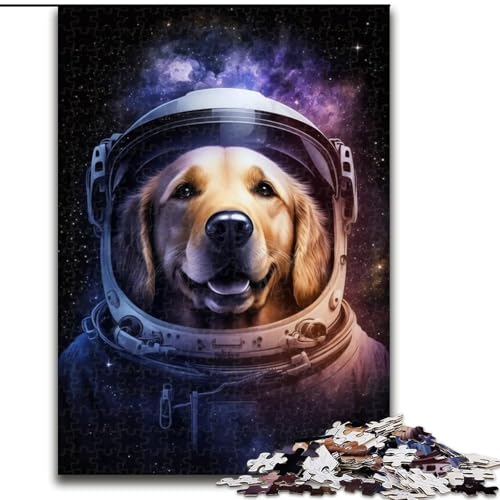 Puzzle 1000 Teile Astronaut Golden Retriever, Kartonpuzzle, Größe 26x38cm, Heimdekoration, Denkspiel für Teenager und Familieninteraktion Puzzle 1000 Teile Astronaut Golden Retriever, Kartonpuzzle, Größe 26x38cm, Heimdekoration, Denkspiel für Teenager und Familieninteraktion von ZKYUBEK