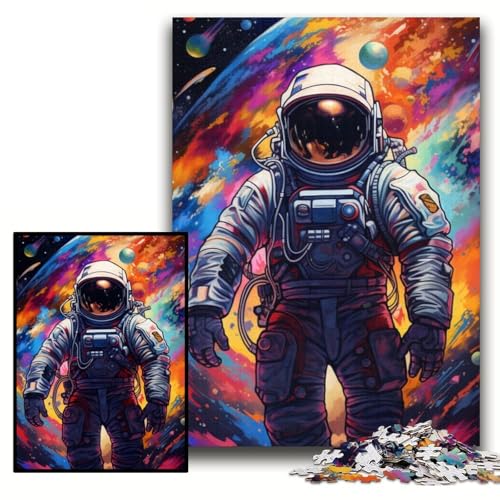 Puzzle 1000 Teile Astronaut Unmögliches Puzzle für Erwachsene 26x38cm Geburtstagsgeschenkidee, Herausforderndes Denkspiel von ZKYUBEK