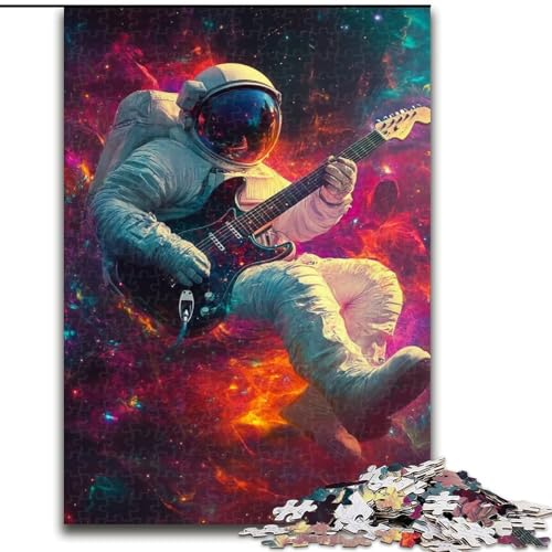 Puzzle 1000 Teile Astronaut spielt Gitarre, Puzzle 50x75cm, Denksportaufgabe, interaktives Familienspiel, geeignet für Kinder ab 14 Jahren Puzzle 1000 Teile Astronaut spielt Gitarre, Puzzle 50x75cm, Denksportaufgabe, interaktives Familienspiel, geeignet für Kinder ab 14 Jahren von ZKYUBEK