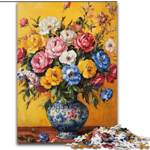 Puzzle 1000 Teile Blumen in Einer Vase, 26x38cm, Denksportaufgabe, interaktives Familienspiel, geeignet für Kinder ab 14 Jahren Puzzle 1000 Teile Blumen in Einer Vase, 26x38cm, Denksportaufgabe, interaktives Familienspiel, geeignet für Kinder ab 14 Jahren von ZKYUBEK