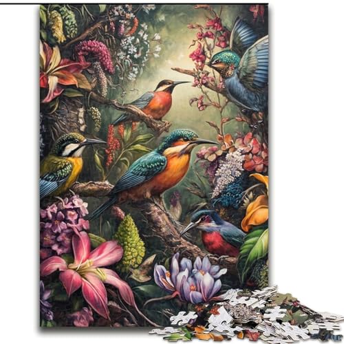 Puzzle 1000 Teile Blumen- und Vogelwelt-Puzzle für Erwachsene 26x38cm Interaktives Familienspiel, Gehirnherausforderung, Lernspielzeug Puzzle 1000 Teile Blumen- und Vogelwelt-Puzzle für Erwachsene 26x38cm Interaktives Familienspiel, Gehirnherausforderung, Lernspielzeug von ZKYUBEK