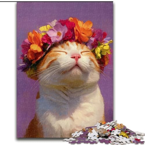 Puzzle 1000 Teile Blumenkatze Papppuzzle 26X38CM Heimdekoration Denksportspiel für Teenager und Familieninteraktion Puzzle 1000 Teile Blumenkatze Papppuzzle 26X38CM Heimdekoration Denksportspiel für Teenager und Familieninteraktion von ZKYUBEK