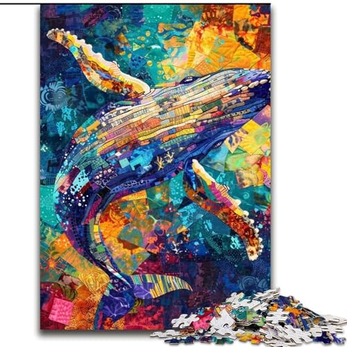Puzzle 1000 Teile Buckelwal-Puzzle 26x38cm, Denksportaufgabe, interaktives Familienspiel, geeignet für Kinder ab 14 Jahren Puzzle 1000 Teile Buckelwal-Puzzle 26x38cm, Denksportaufgabe, interaktives Familienspiel, geeignet für Kinder ab 14 Jahren von ZKYUBEK