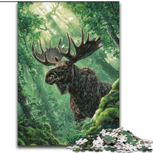 Puzzle 1000 Teile Dschungel-Elch Holzpuzzle für Erwachsene 26x38cm Perfektes DIY-Kunstdekor oder Geburtstagsgeschenk Puzzle 1000 Teile Dschungel-Elch Holzpuzzle für Erwachsene 26x38cm Perfektes DIY-Kunstdekor oder Geburtstagsgeschenk von ZKYUBEK