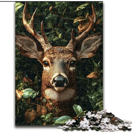 Puzzle 1000 Teile Dschungelhirsch Puzzle 26X38CM Denksportaufgabe, Interaktives Familienspiel, Geeignet für Kinder ab 14 Jahren Puzzle 1000 Teile Dschungelhirsch Puzzle 26X38CM Denksportaufgabe, Interaktives Familienspiel, Geeignet für Kinder ab 14 Jahren von ZKYUBEK