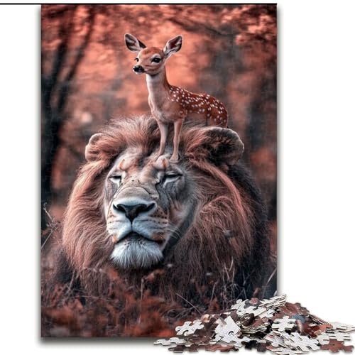 Puzzle 1000 Teile Dschungellöwe Puzzle 50X75CM Denksportaufgabe, Interaktives Familienspiel, Geeignet für Kinder ab 14 Jahren Puzzle 1000 Teile Dschungellöwe Puzzle 50X75CM Denksportaufgabe, Interaktives Familienspiel, Geeignet für Kinder ab 14 Jahren von ZKYUBEK