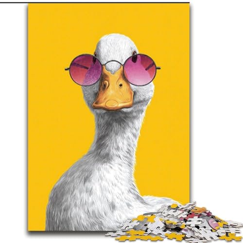 Puzzle 1000 Teile Ente mit Sonnenbrille, anspruchsvolle Puzzles, 50x75cm, perfekt für Familienspaß an Weihnachten, Thanksgiving, Geburtstagen und Ostern Puzzle 1000 Teile Ente mit Sonnenbrille, anspruchsvolle Puzzles, 50x75cm, perfekt für Familienspaß an Weihnachten, Thanksgiving, Geburtstagen und Ostern von ZKYUBEK