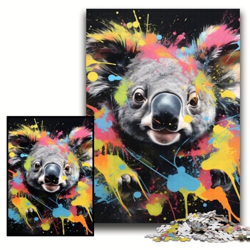 Puzzle 1000 Teile Erdmännchen-Graffiti-Malerei Unmögliches Puzzle für Erwachsene 50x75cm Geburtstagsgeschenkidee, Herausforderndes Denkspiel Puzzle 1000 Teile Erdmännchen-Graffiti-Malerei Unmögliches Puzzle für Erwachsene 50x75cm Geburtstagsgeschenkidee, Herausforderndes Denkspiel von ZKYUBEK