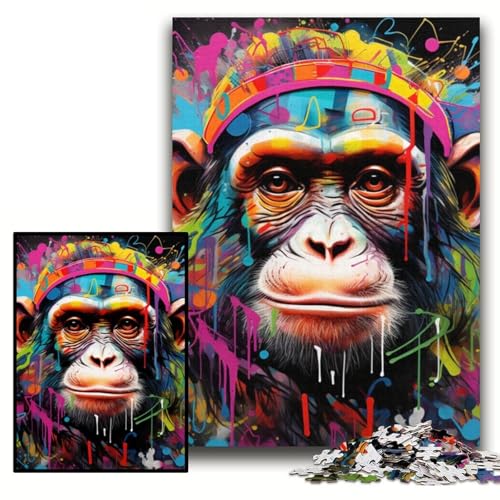 Puzzle 1000 Teile Erdmännchen-Graffiti-Puzzle aus Pappe für Erwachsene 26x38cm DIY-Heimdekor-Geschenk, Denkspiel Puzzle 1000 Teile Erdmännchen-Graffiti-Puzzle aus Pappe für Erwachsene 26x38cm DIY-Heimdekor-Geschenk, Denkspiel von ZKYUBEK
